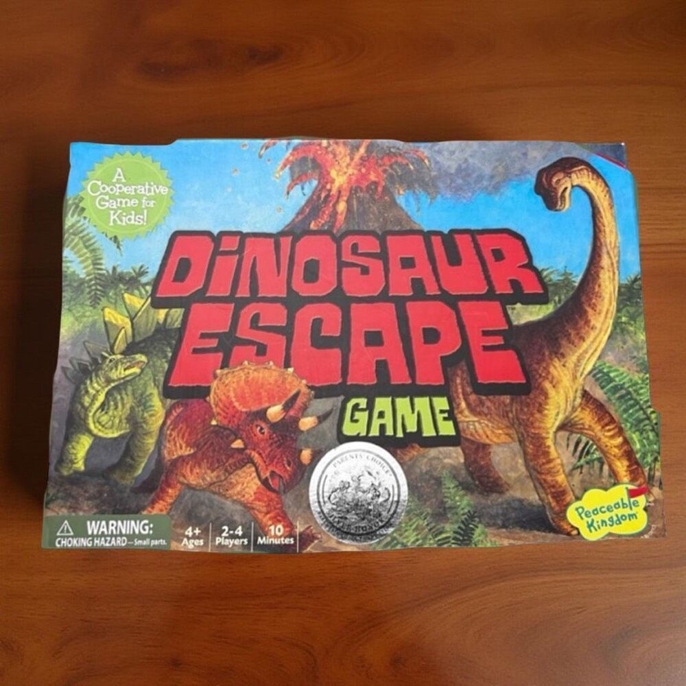 Peaceable Kingdom Dinosaur Escape Award Winning Cooperative Memory Game